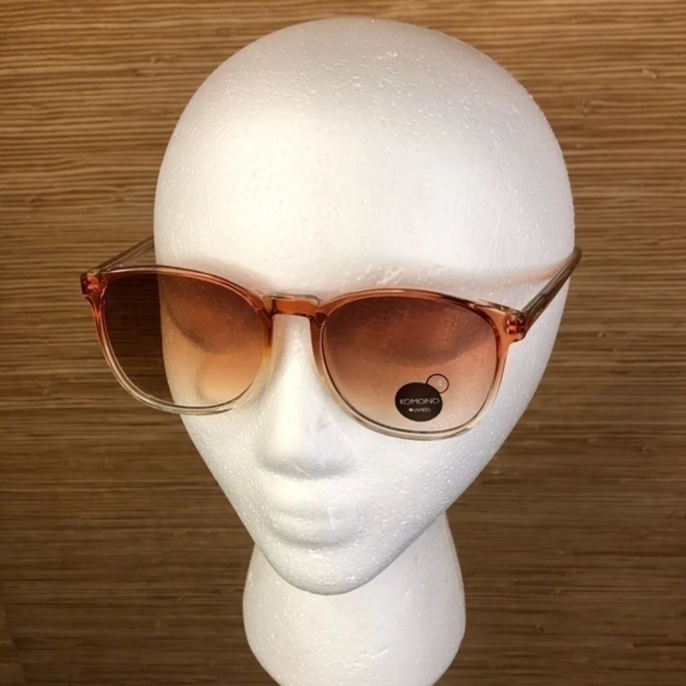 KOMONO Urkel Gradient Peach Sunglasses NEW Ombre orange tan